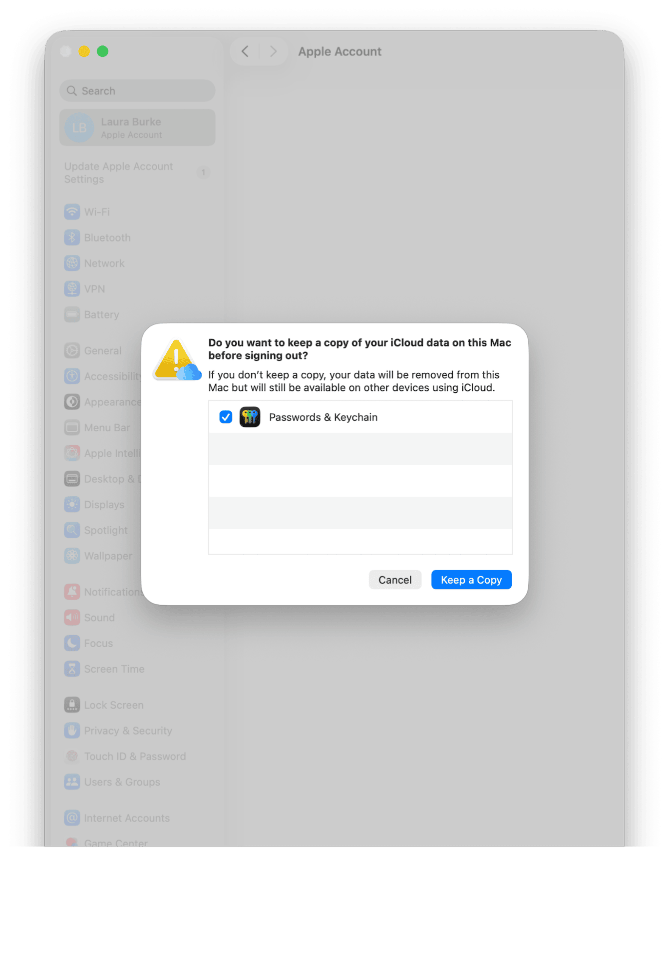 Sign out and back into iCloud