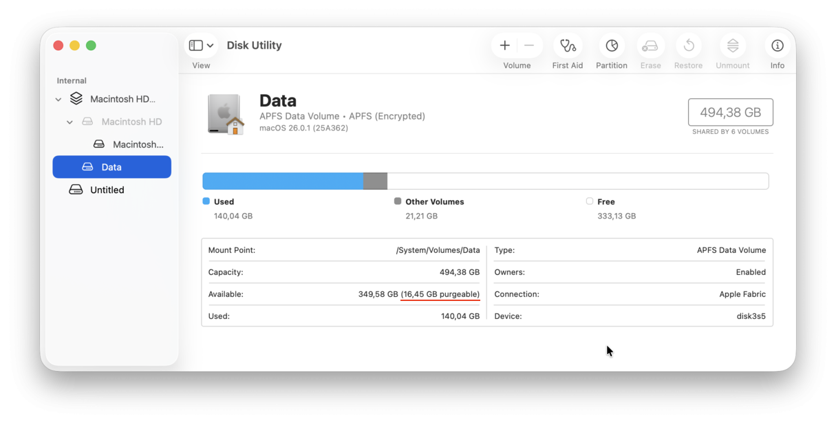 Mac disk utility