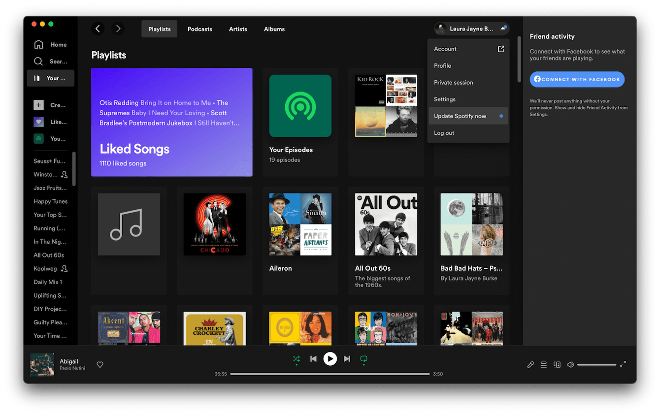 Spotify update on Mac