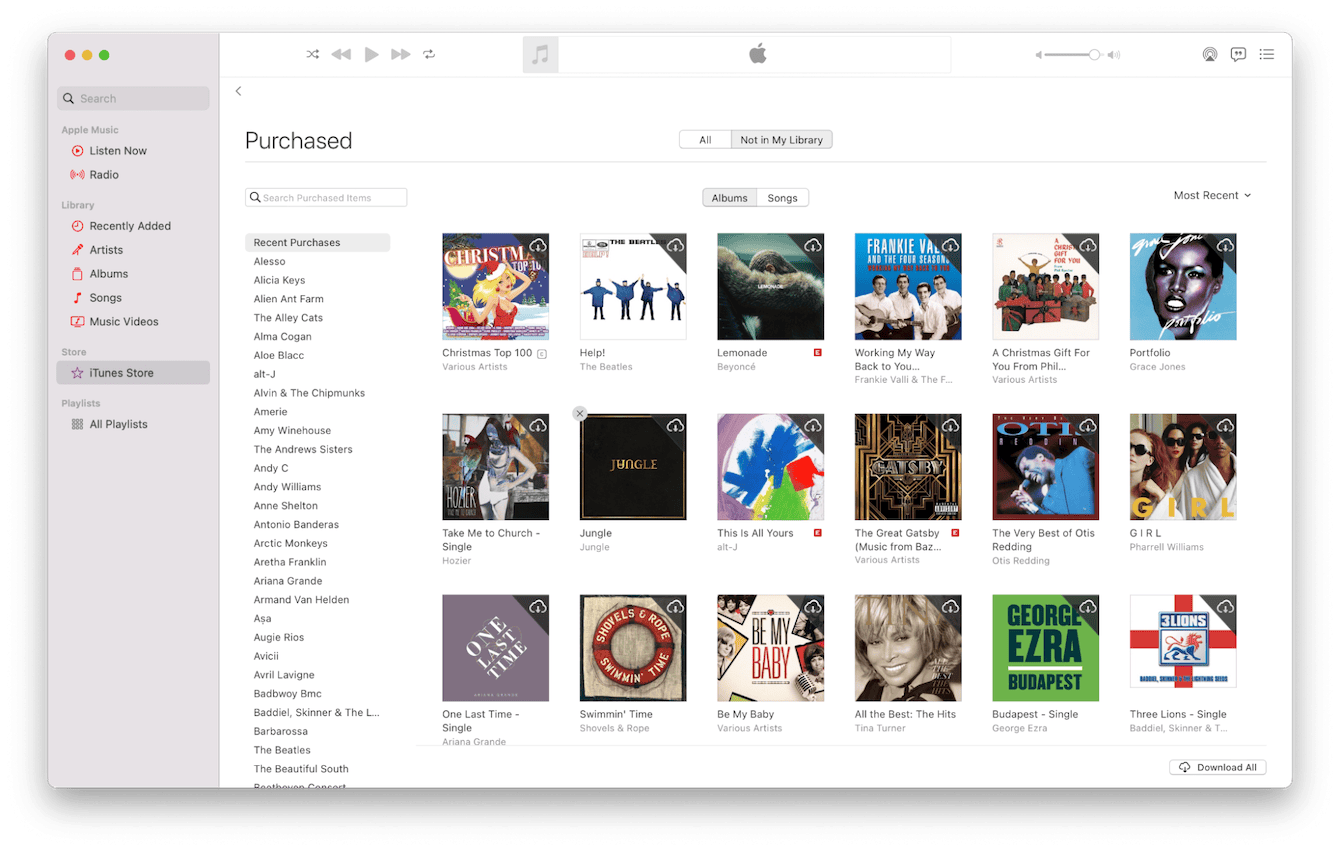 Apple Music app on Mac
