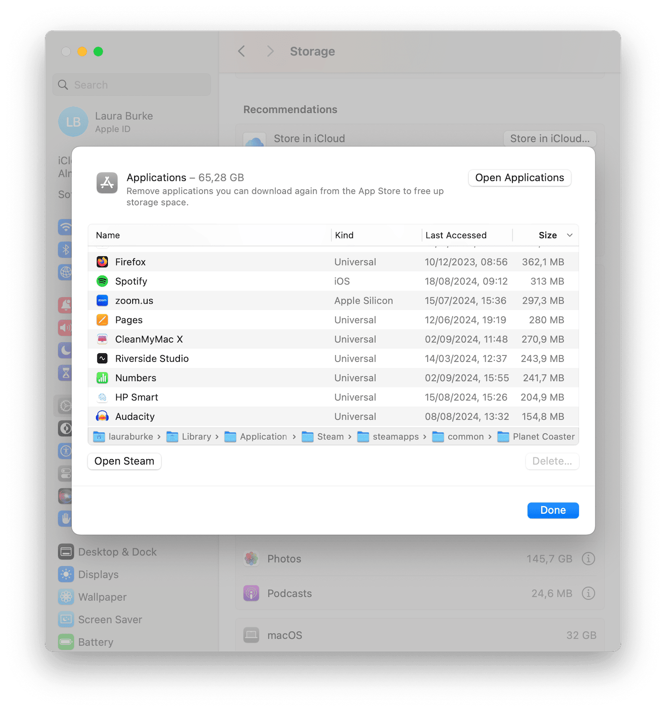 Utilize Apple's native storage optimizer