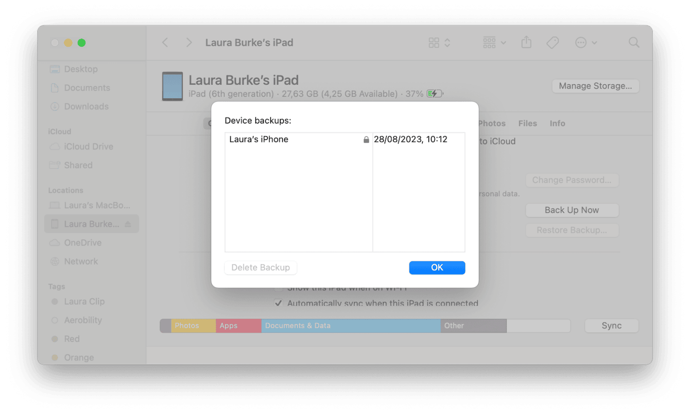 How to delete iPad and iPhone backups