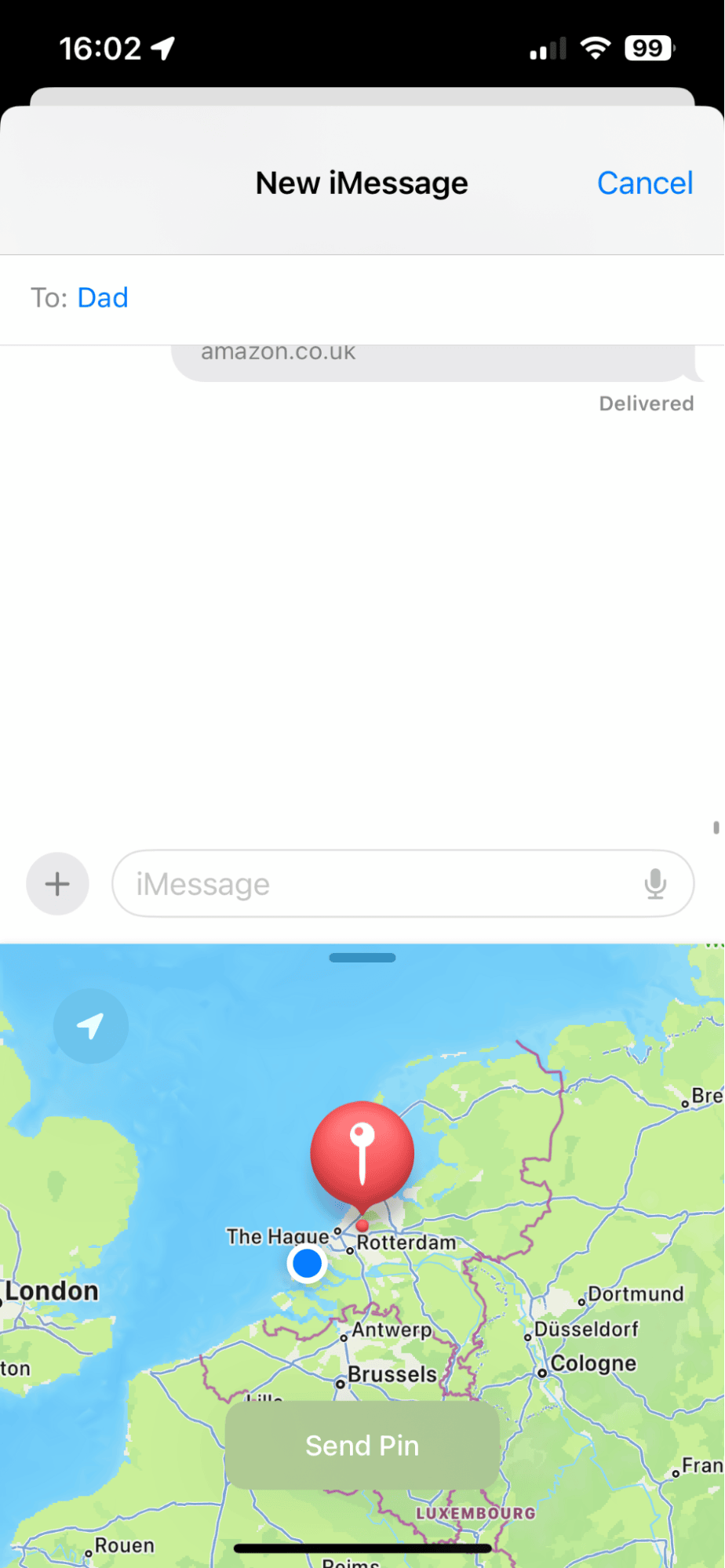 use Messages from Apple to send location