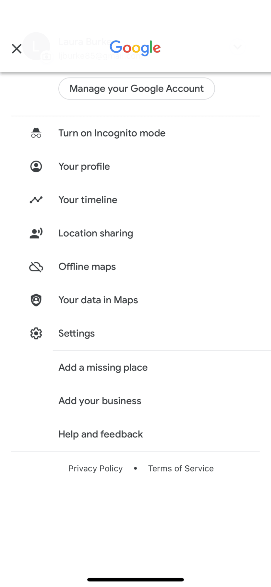 Google Maps app