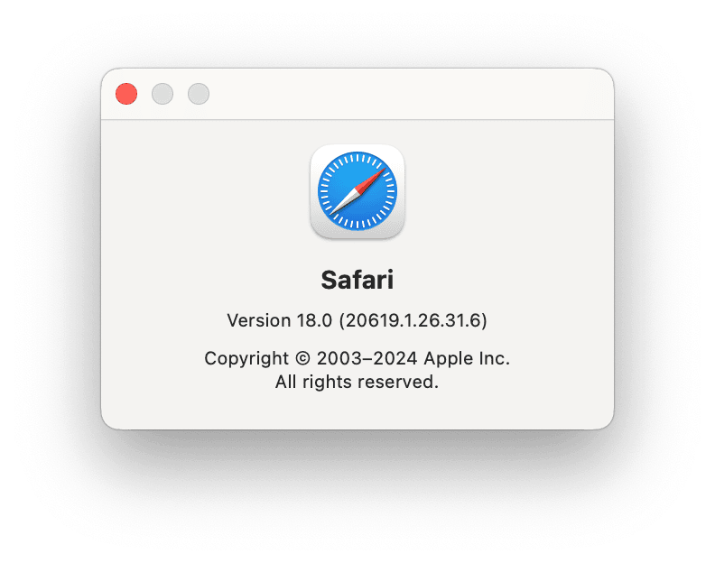 latest version of Safari