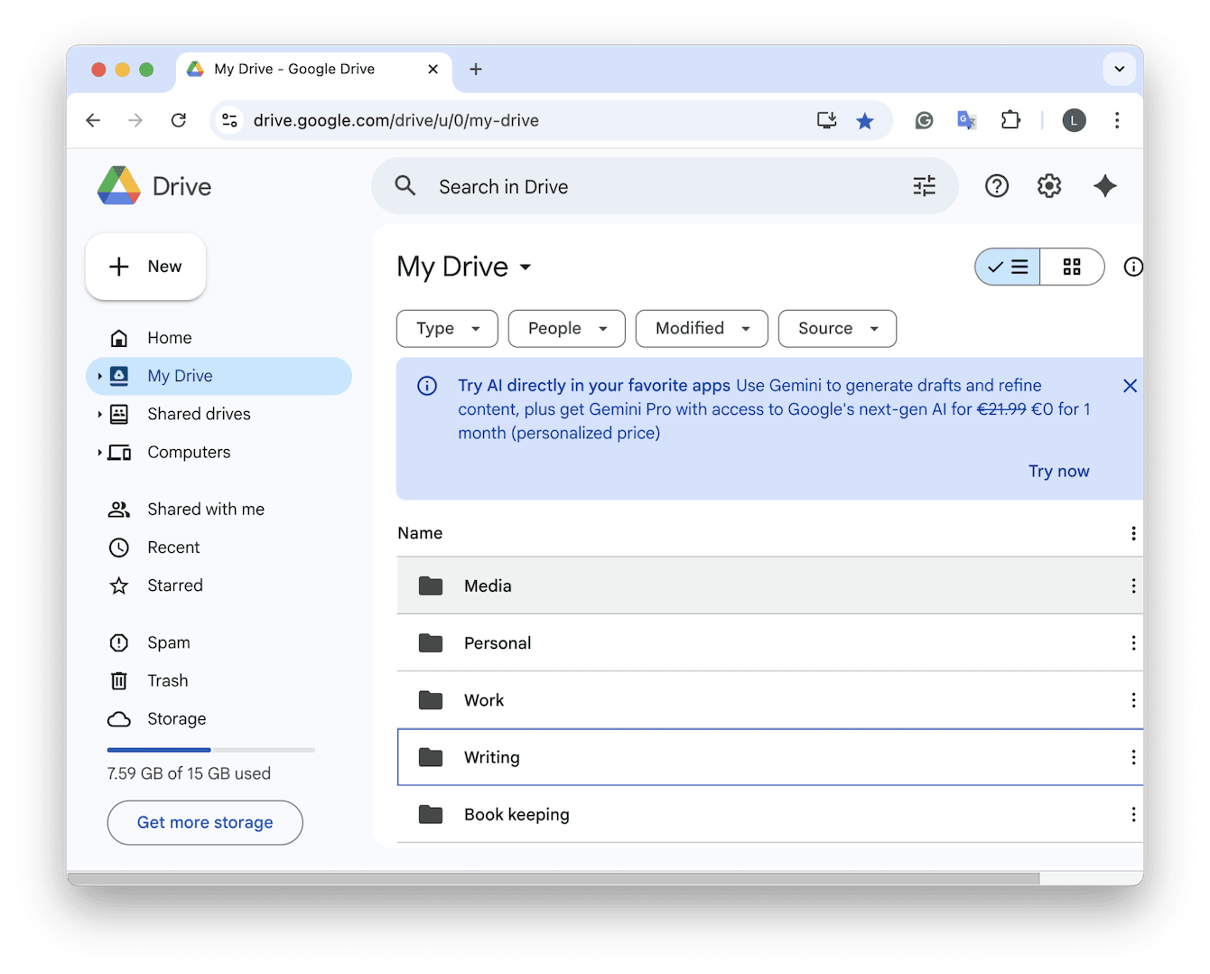 Create folders and subfolders