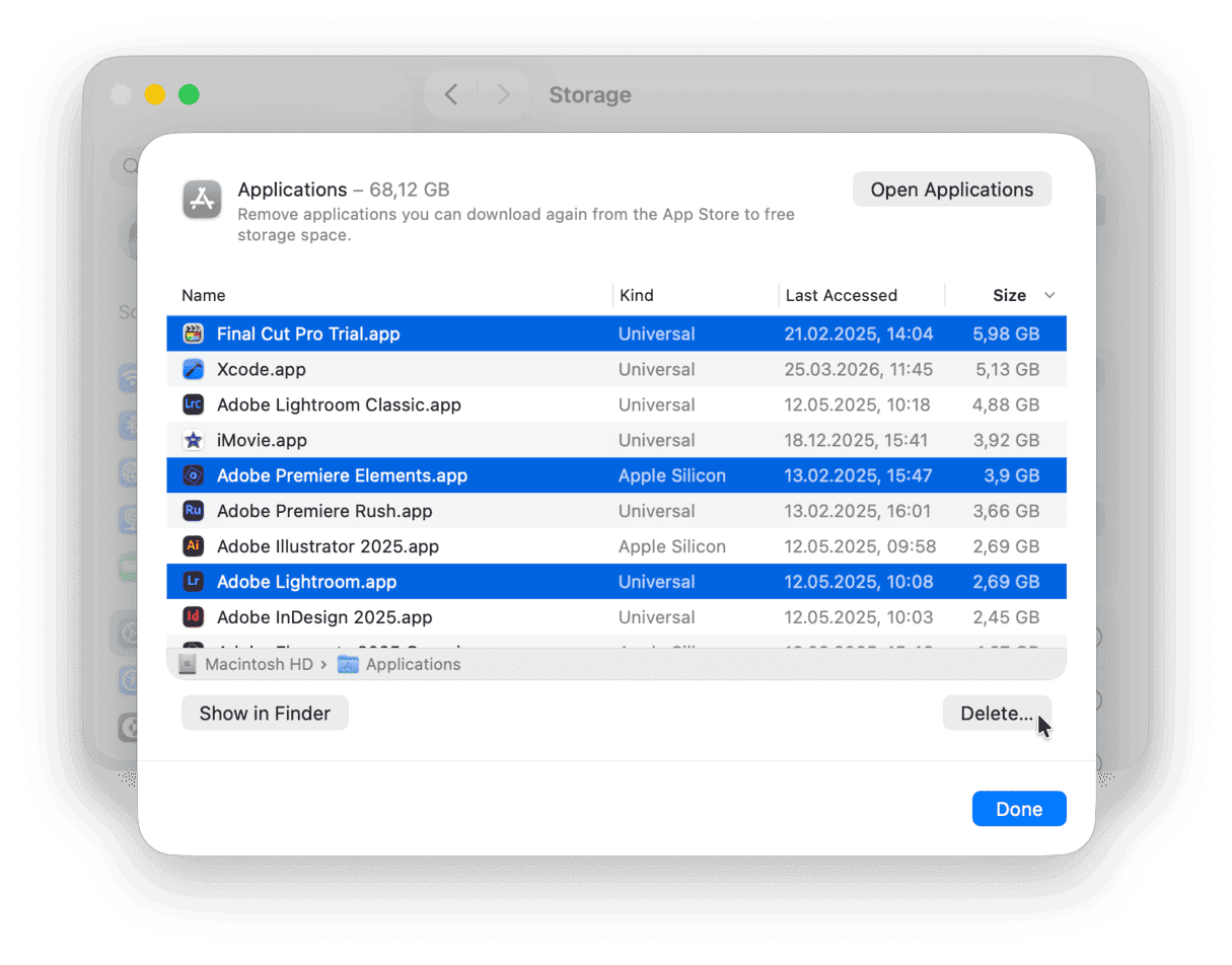 Remove unused apps from Mac