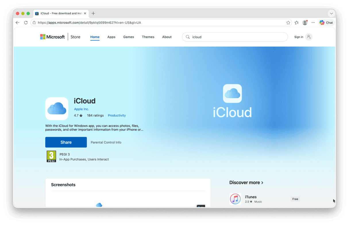 Utilize iCloud account