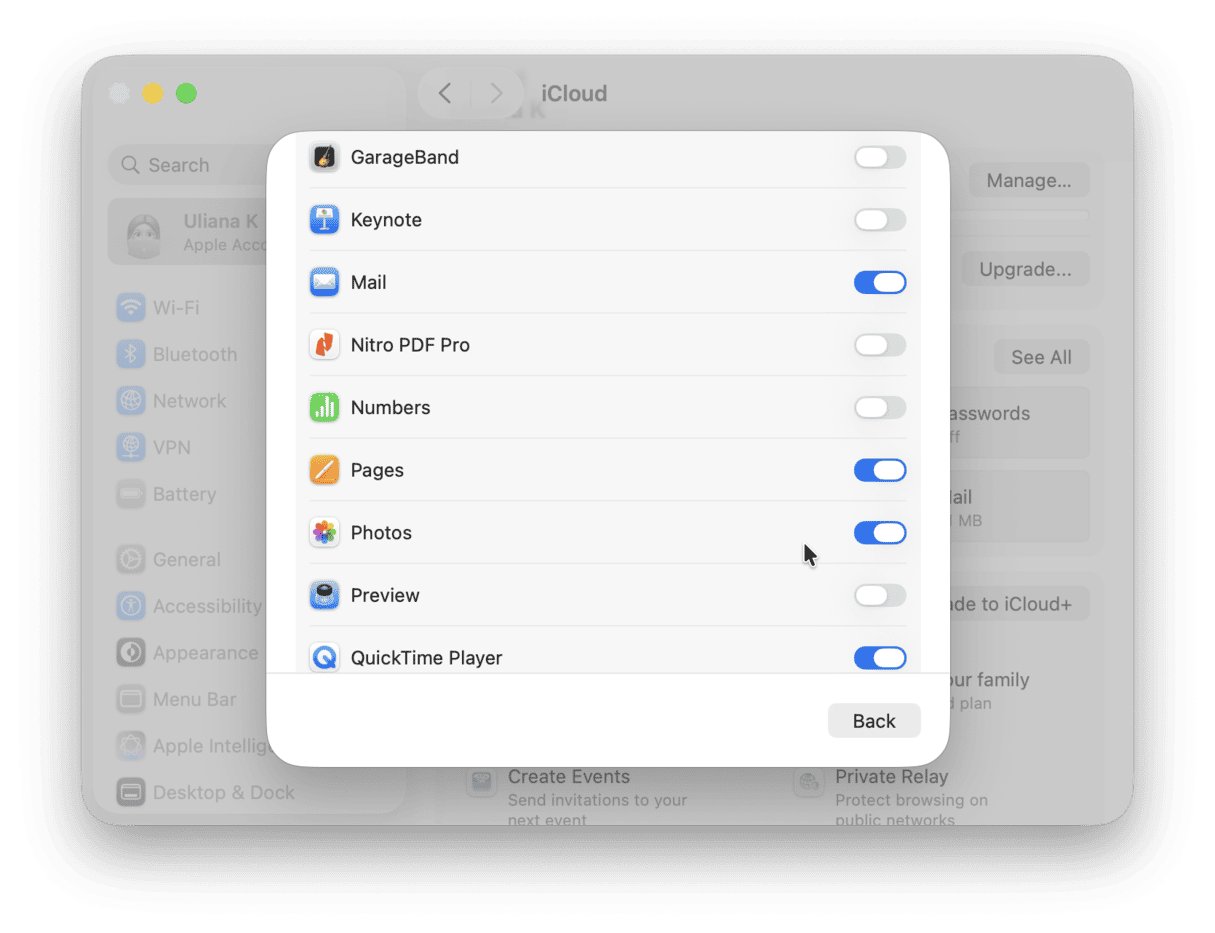which apps sync to iCloud Drive