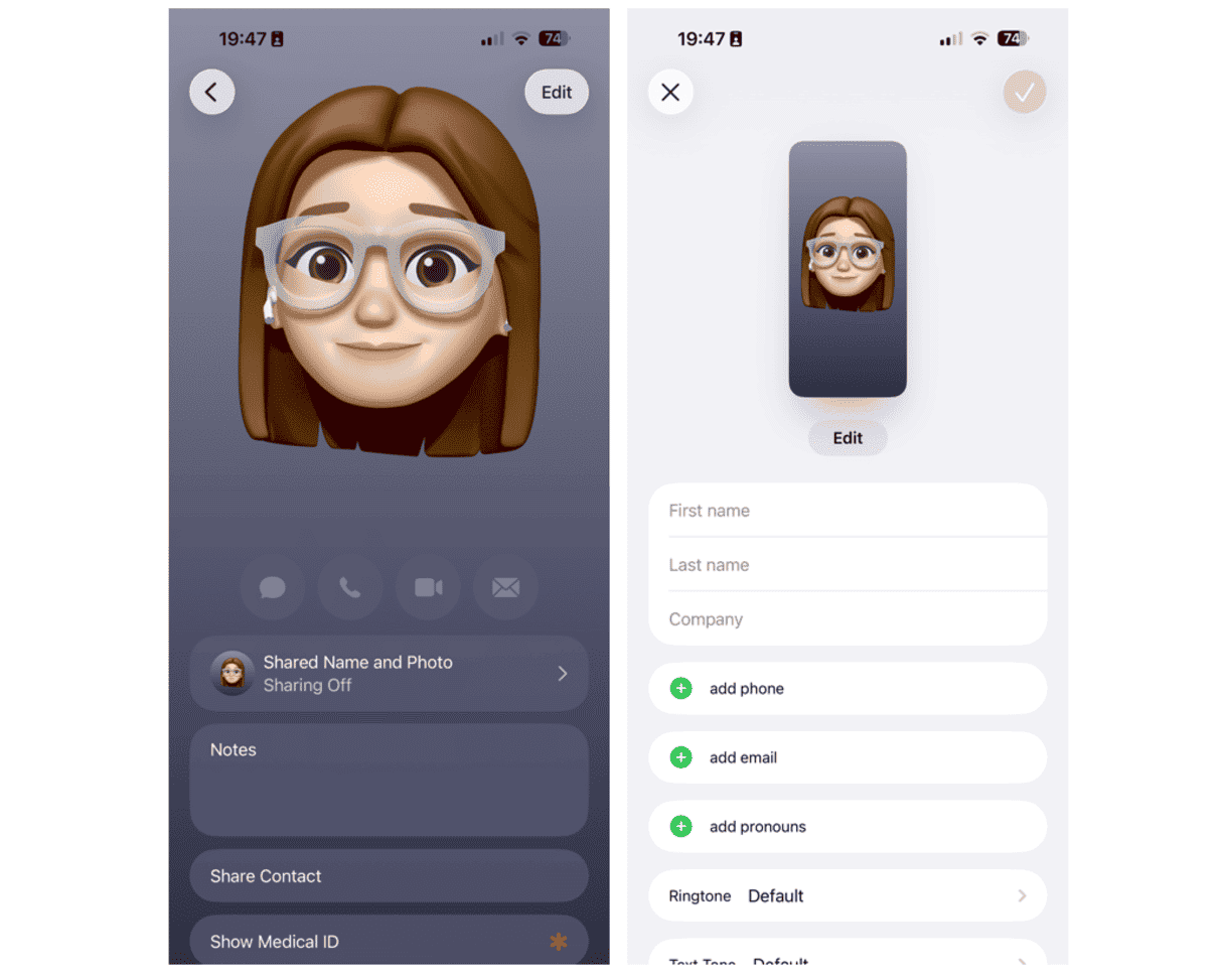 How to change contact photo on iPhone
