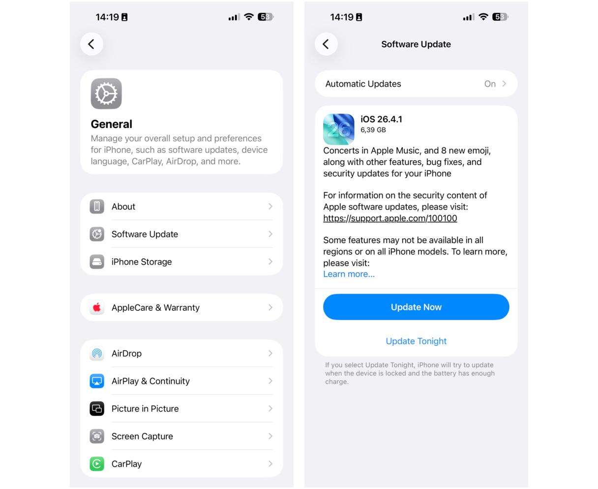 How to update iOS