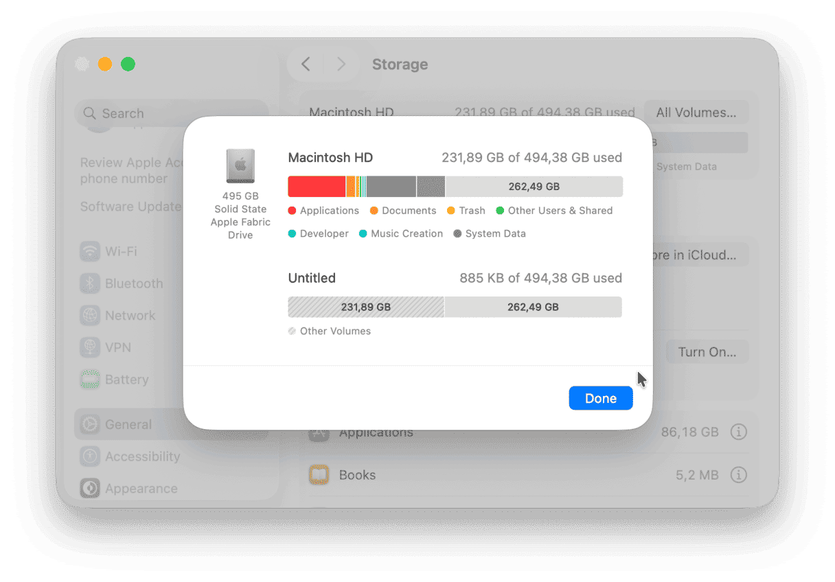 Other volumes in a container on Mac