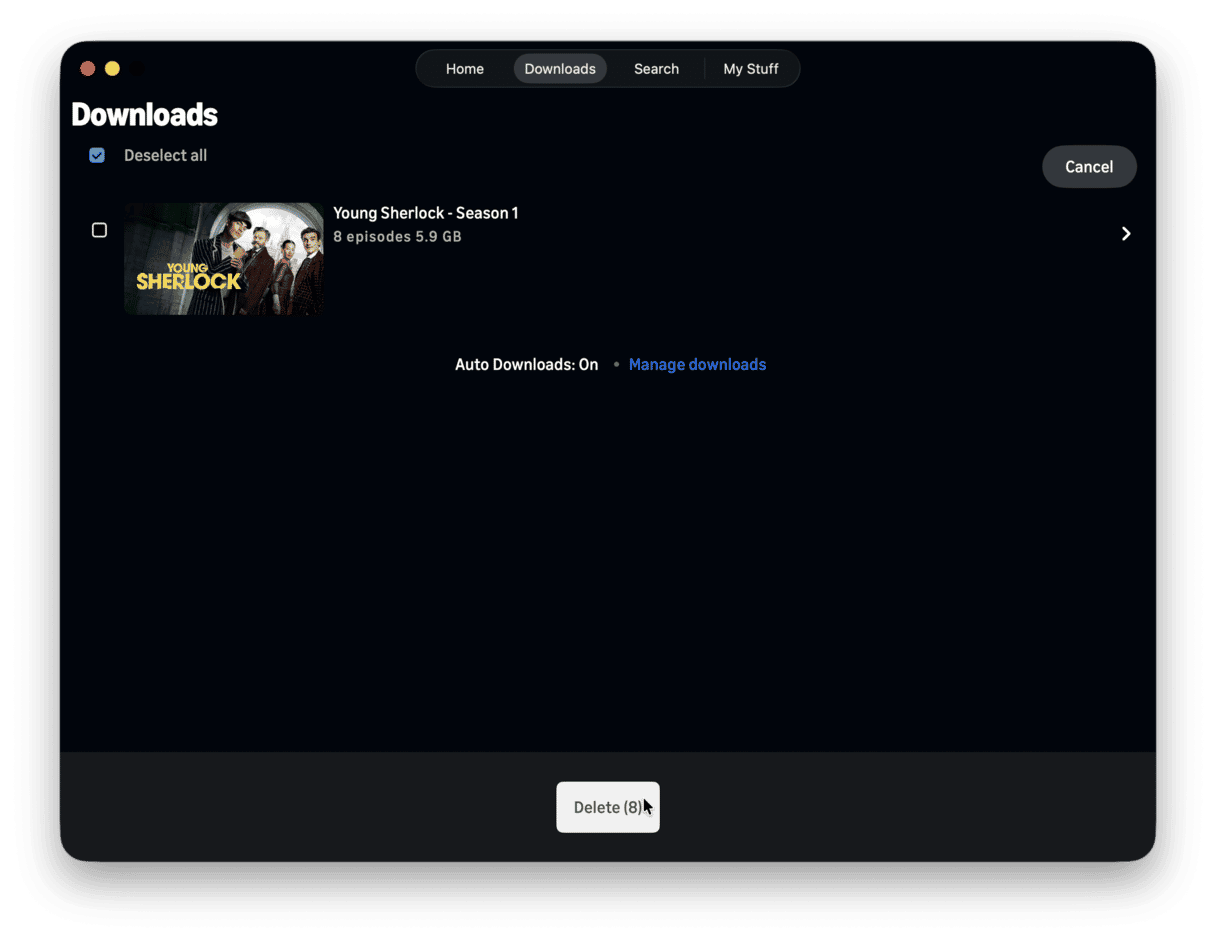 How to delete videos in Amazon Prime app on Mac