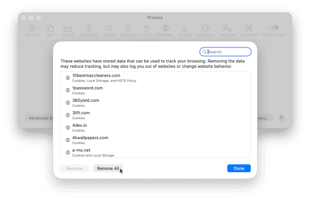 How to remove cookies in Safari