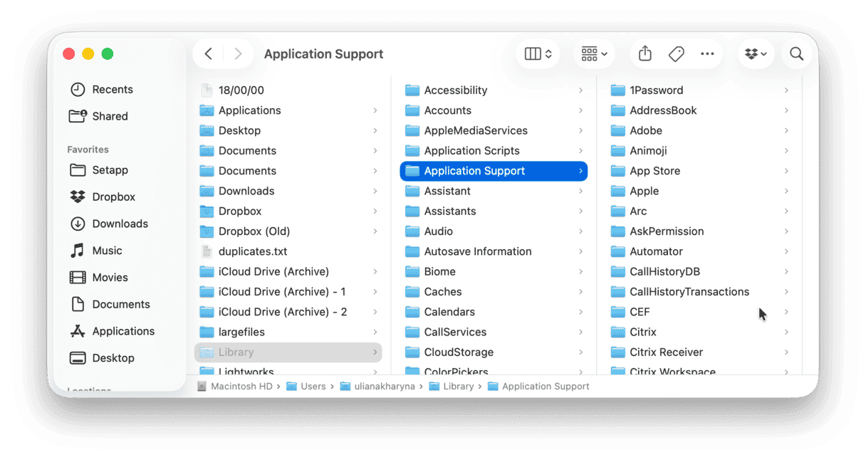 removing associated application files