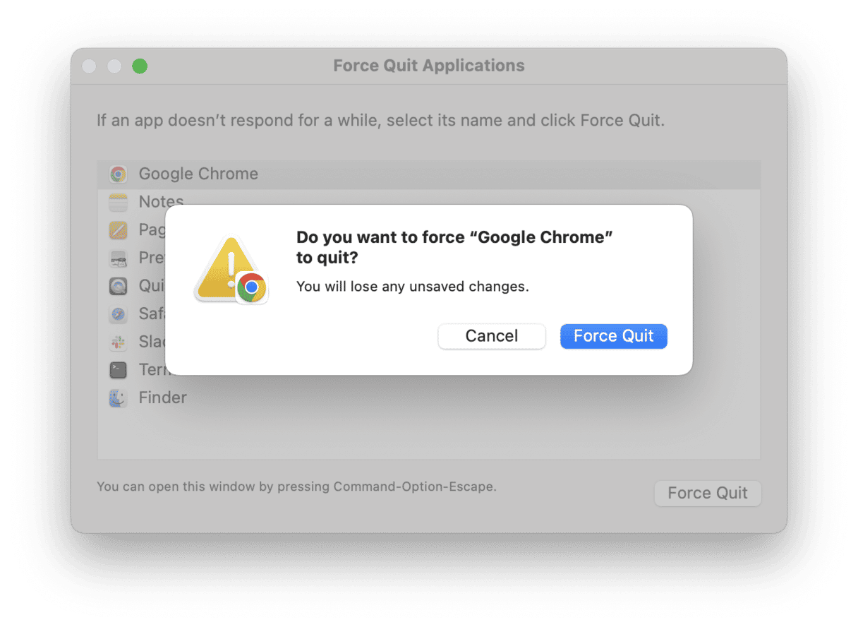 Quittez Chrome et rouvrez-le