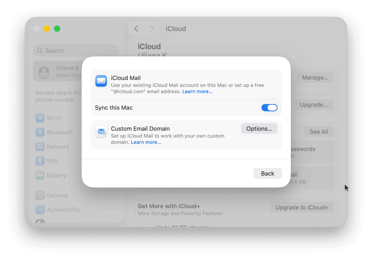 How to enable iCloud Mail on Mac