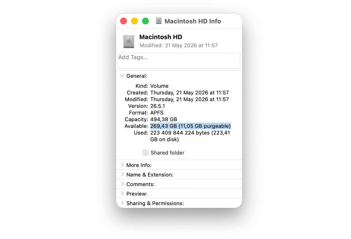 How to check MacBook storage