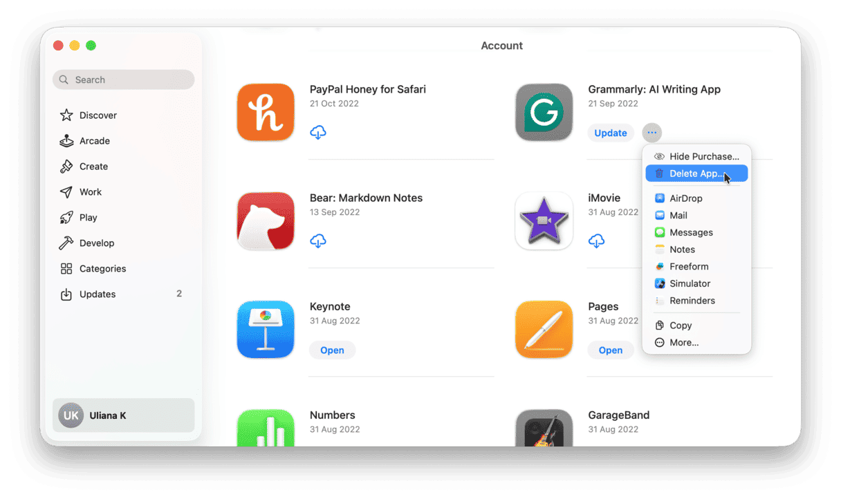 How to delete apps using the App Store