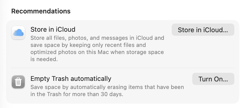 How to optimize storage on Mac