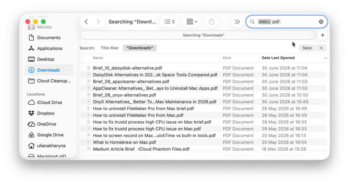 How to find specific file type