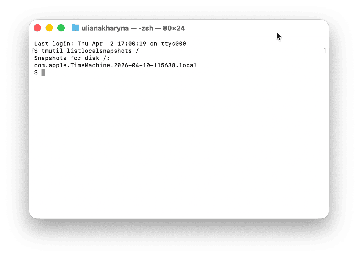 How to delete Time Machine snapshots from Mac