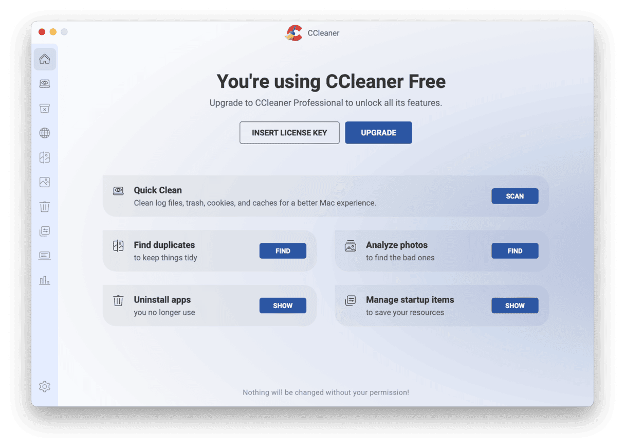 CCleaner app for Mac