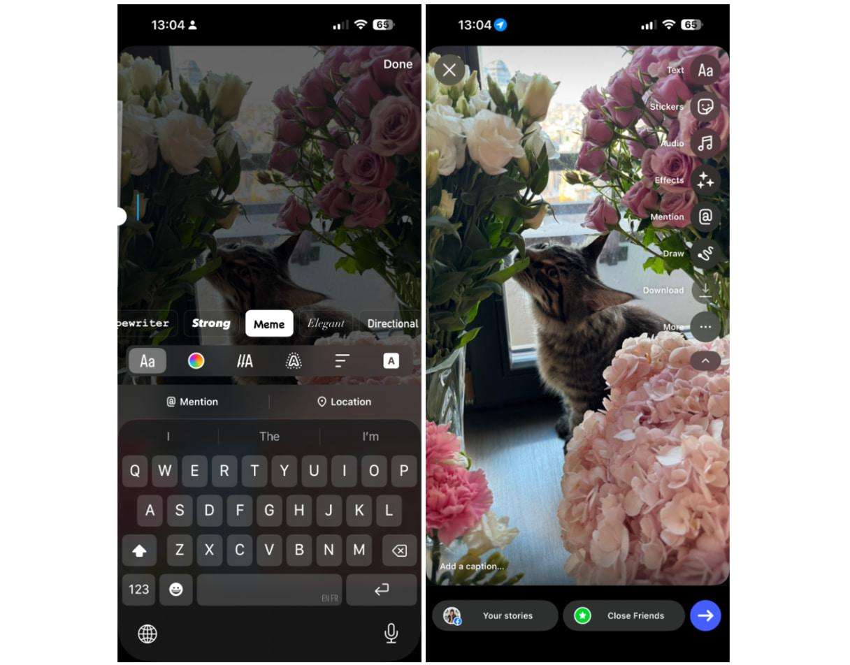 How to add text to photo on iPhone using Instagram