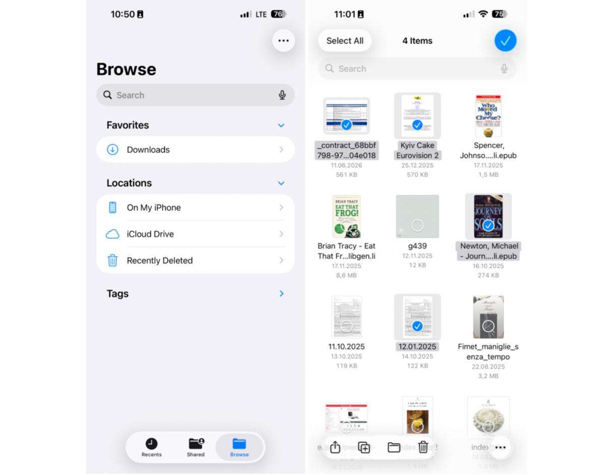 How to delete downloaded files on iPhone