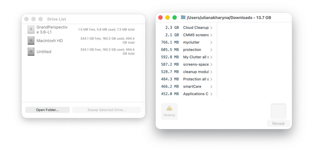 OmniDiskSweeper disk space analyzer