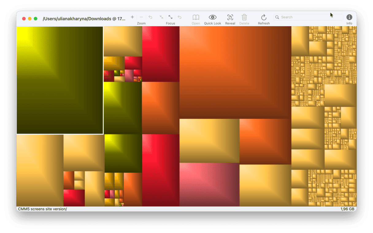 GrandPerspective disk space analyzer