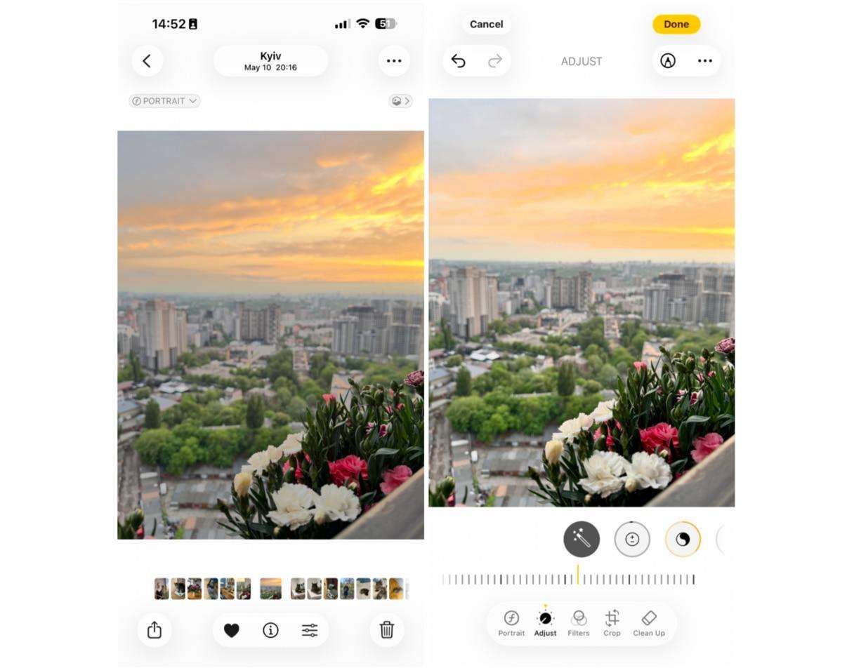 How to apply auto edit to images on iPhone