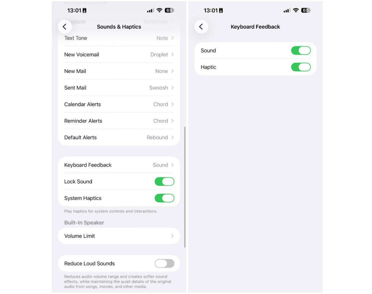 How to set up keyboard haptics on iPhone