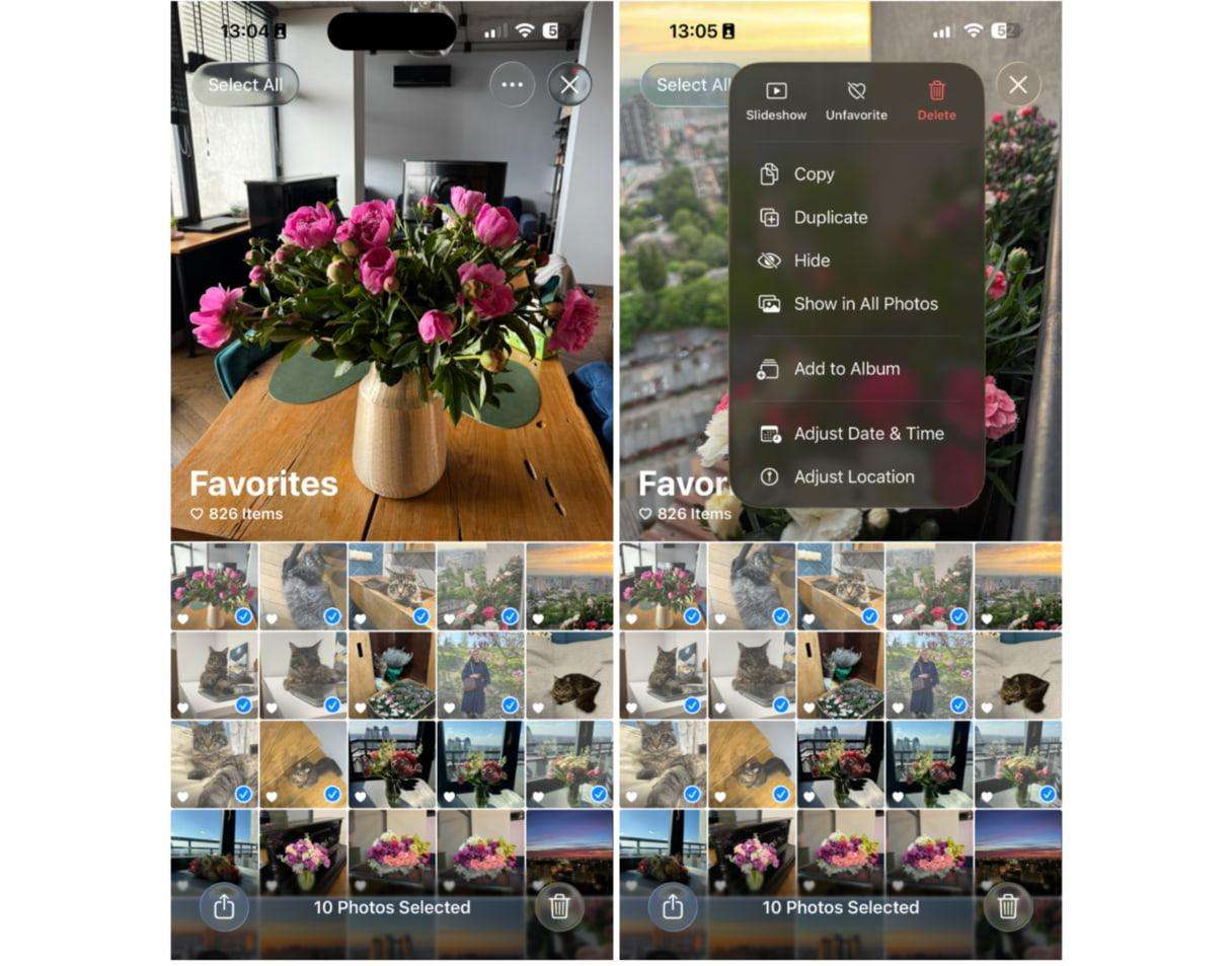 How to hide multiple photos on iPhone