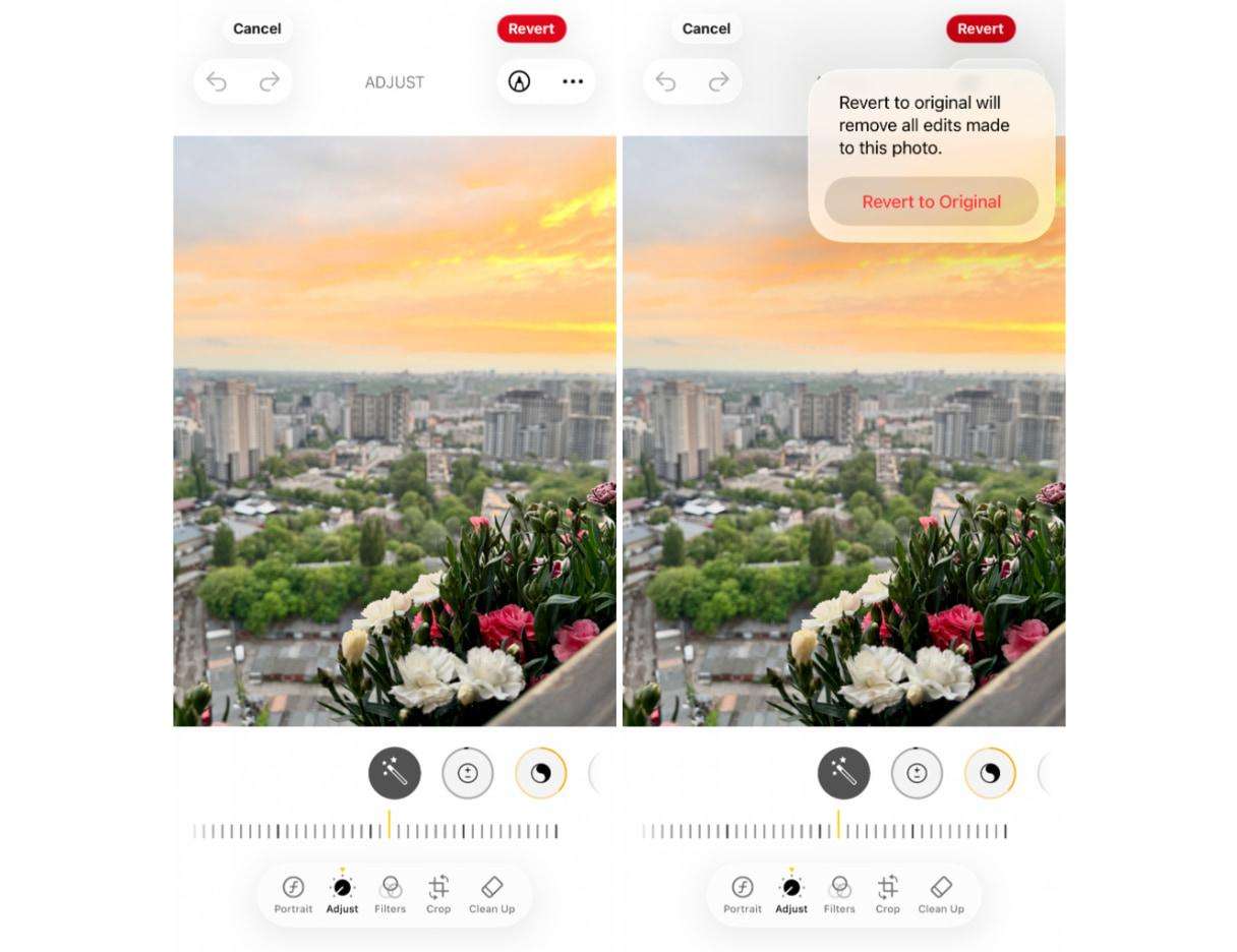 How to remove edits from photos on iPhone