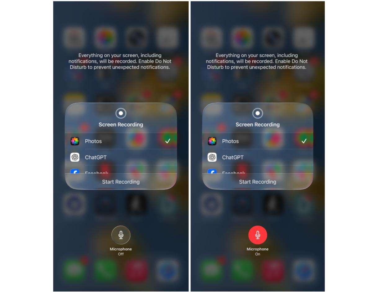 How to screen record with sound on iPhone