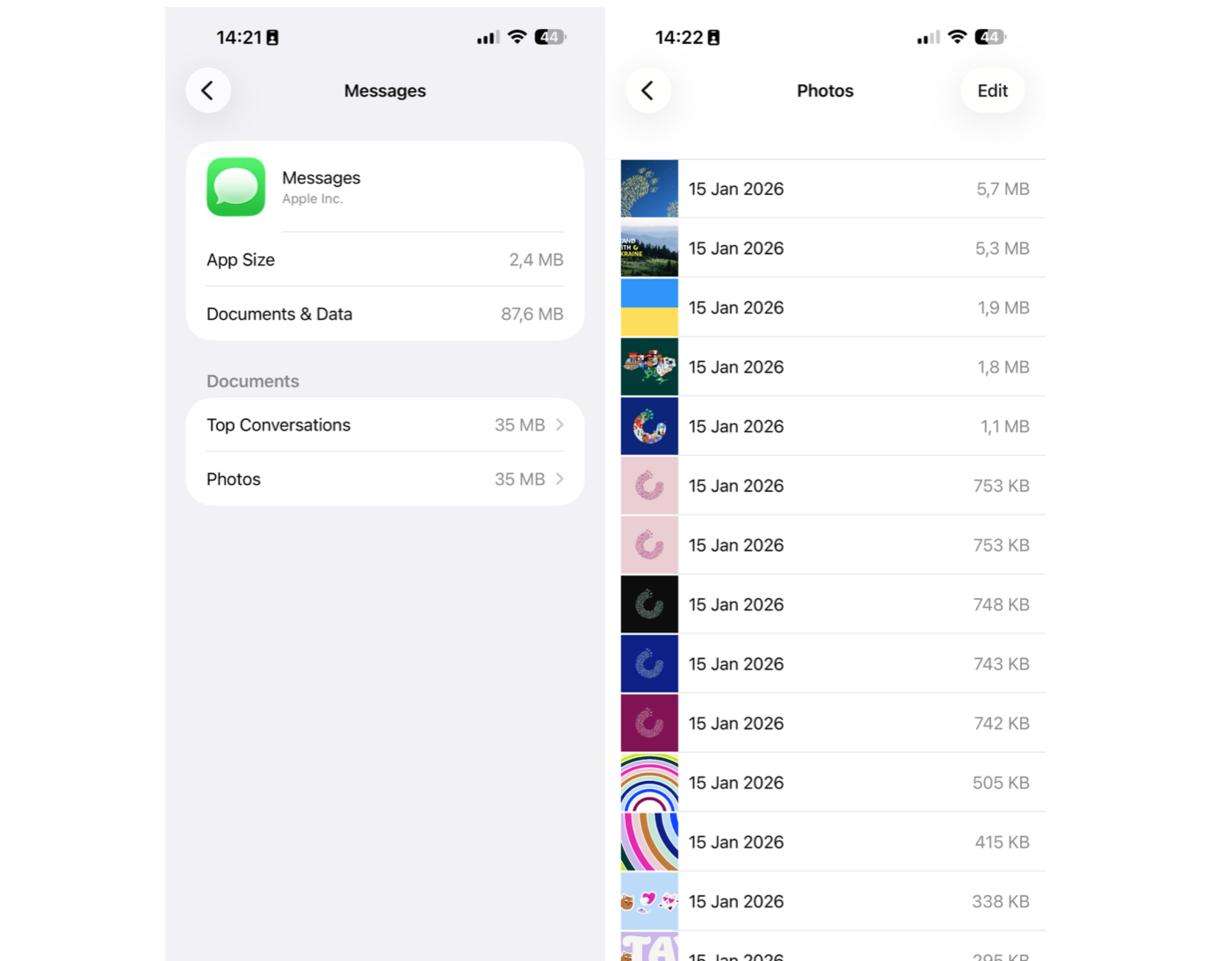 How to delete message attachments on iPhone