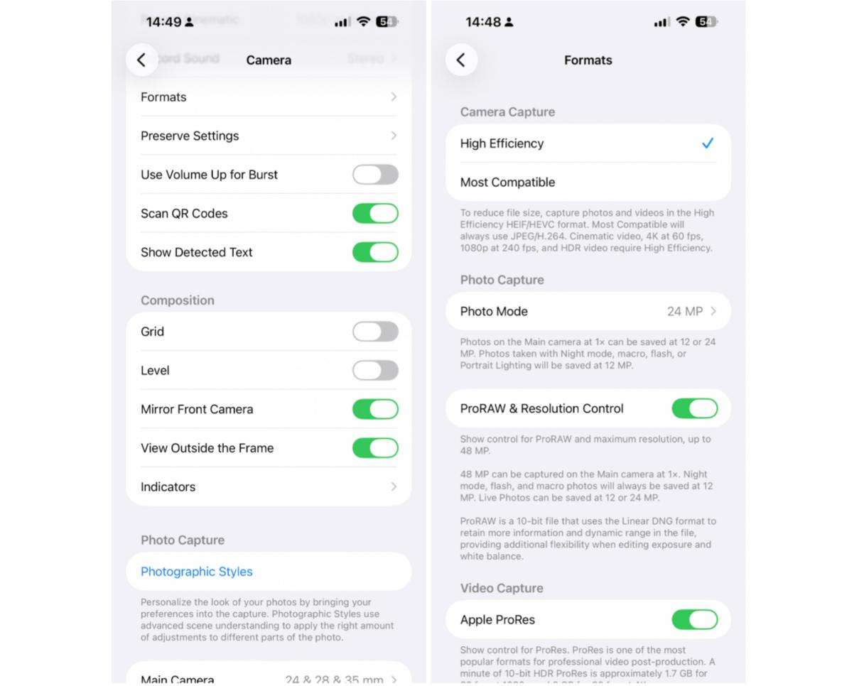 How to enable HEIC format on iPhone
