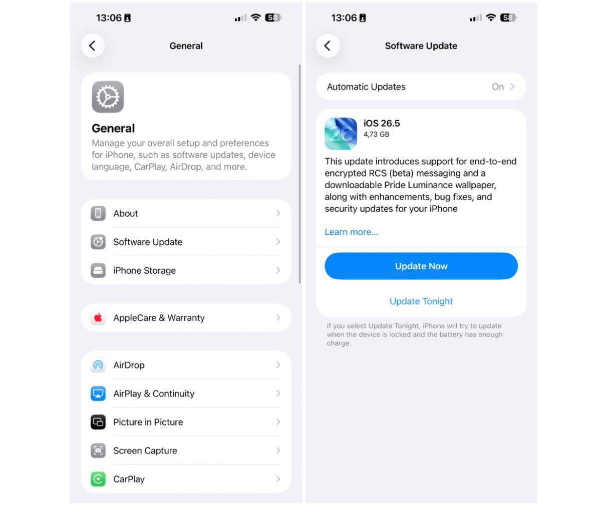 Check your iOS