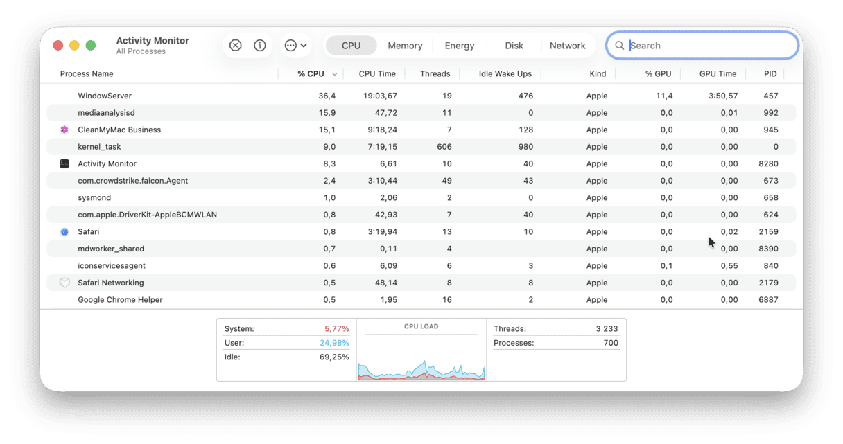 Use Activity Monitor to quit CPU-intensive apps