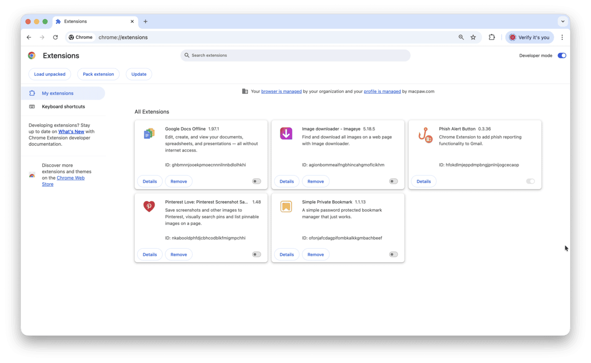 Check your Chrome extensions