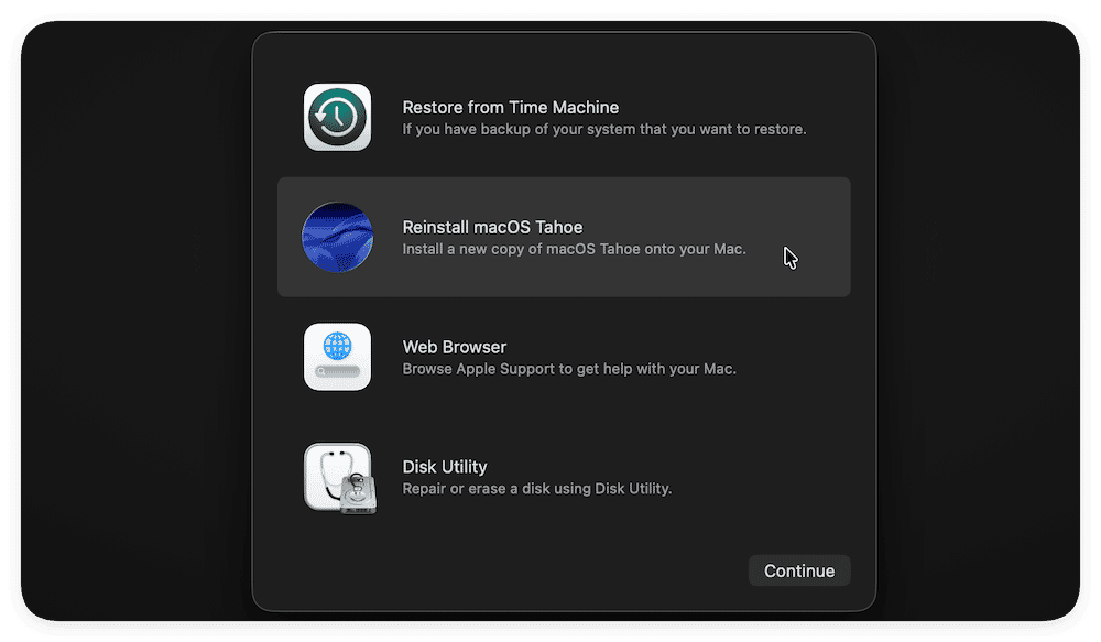 How to reinstall macOS Tahoe