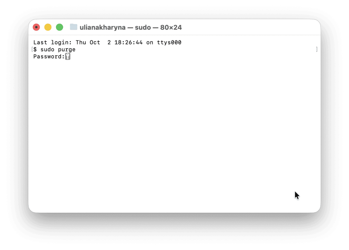 How to purge RAM in Terminal 