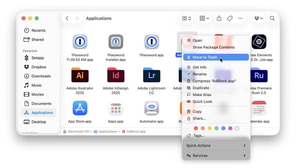 Elimina le applicazioni indesiderate