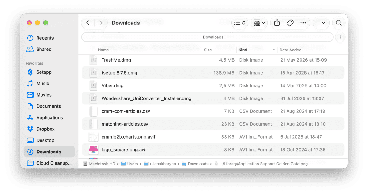 Downloads folder