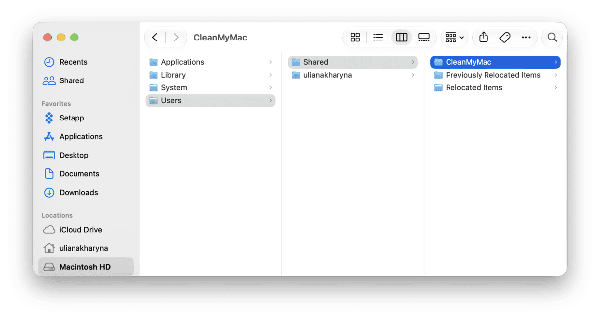 Shared folder on Mac