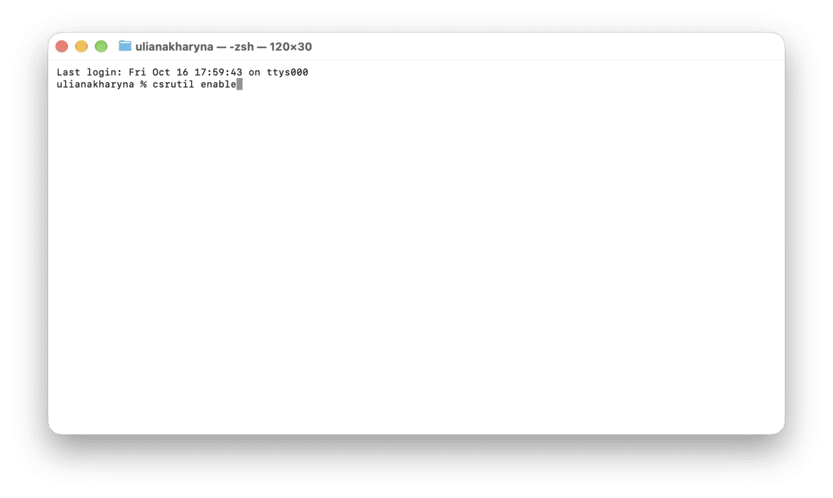 How to enable SIP on Mac