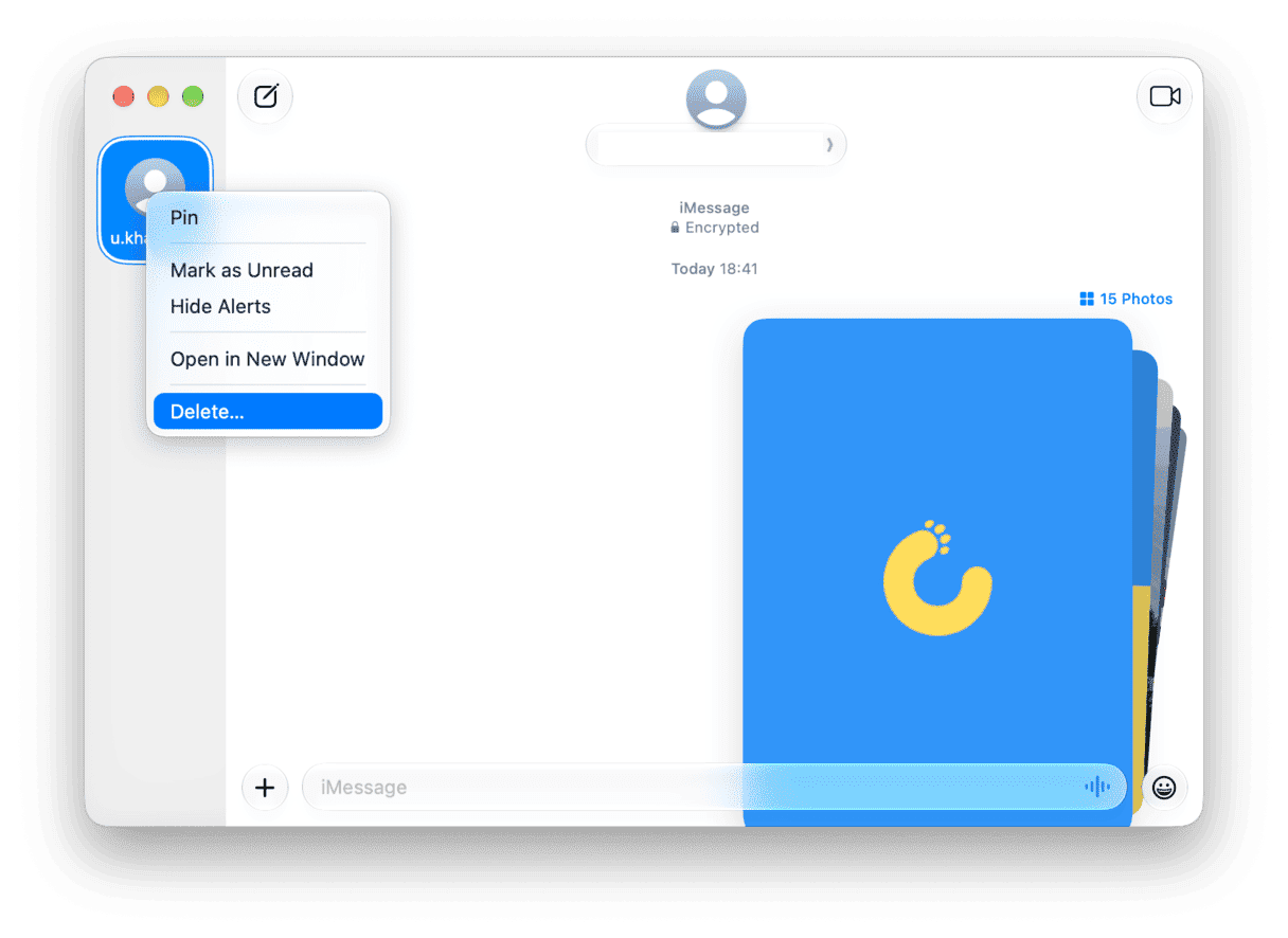 How to delete conversations in Messages on Mac 