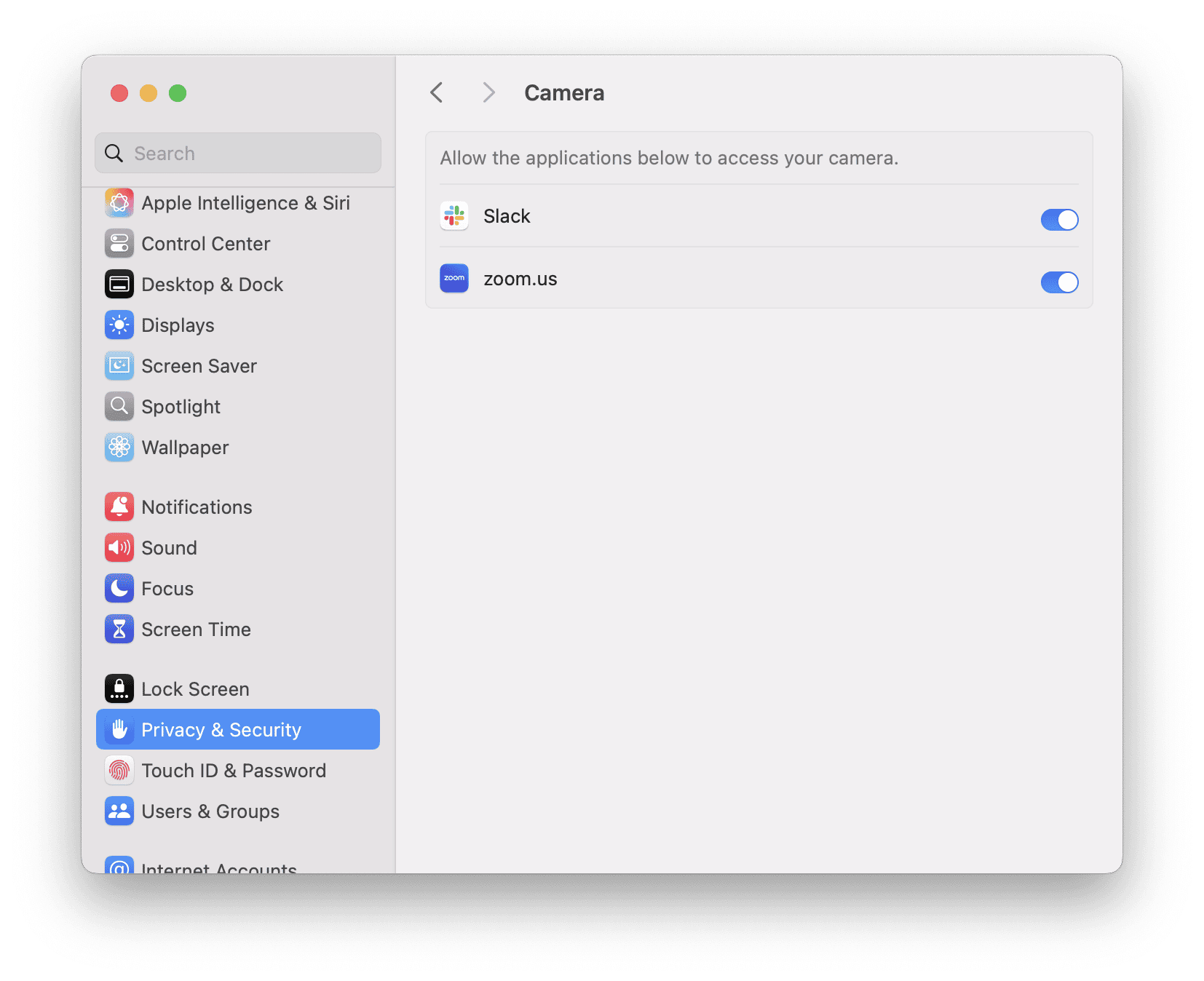 How to check app permissions on Mac