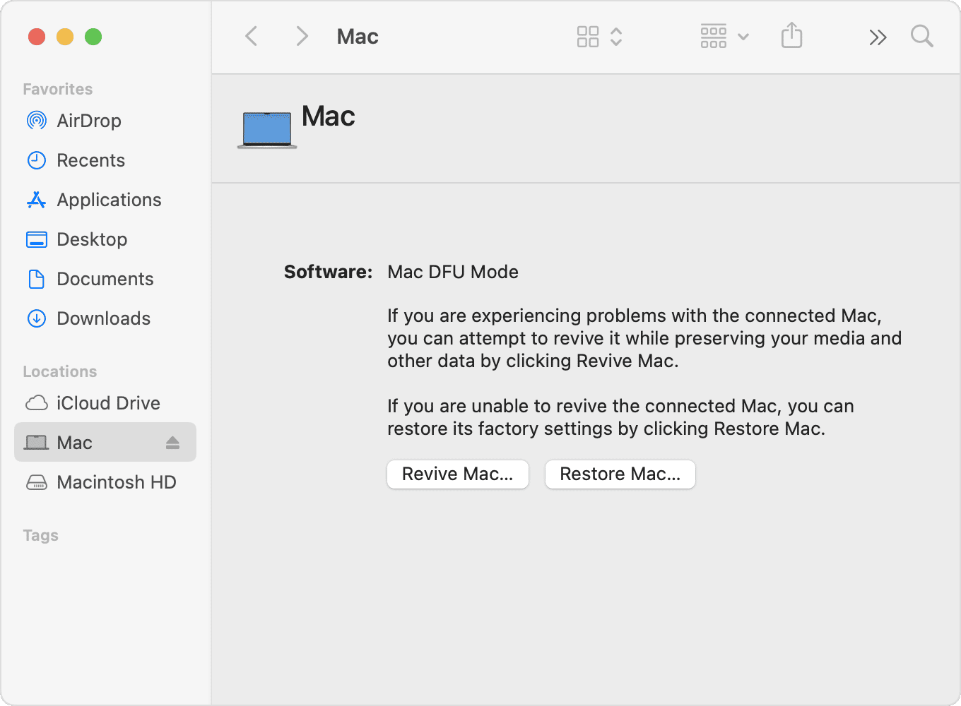 How to revive Mac